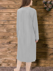 Christmas Snowman Printed Long Sleeve Nightdress