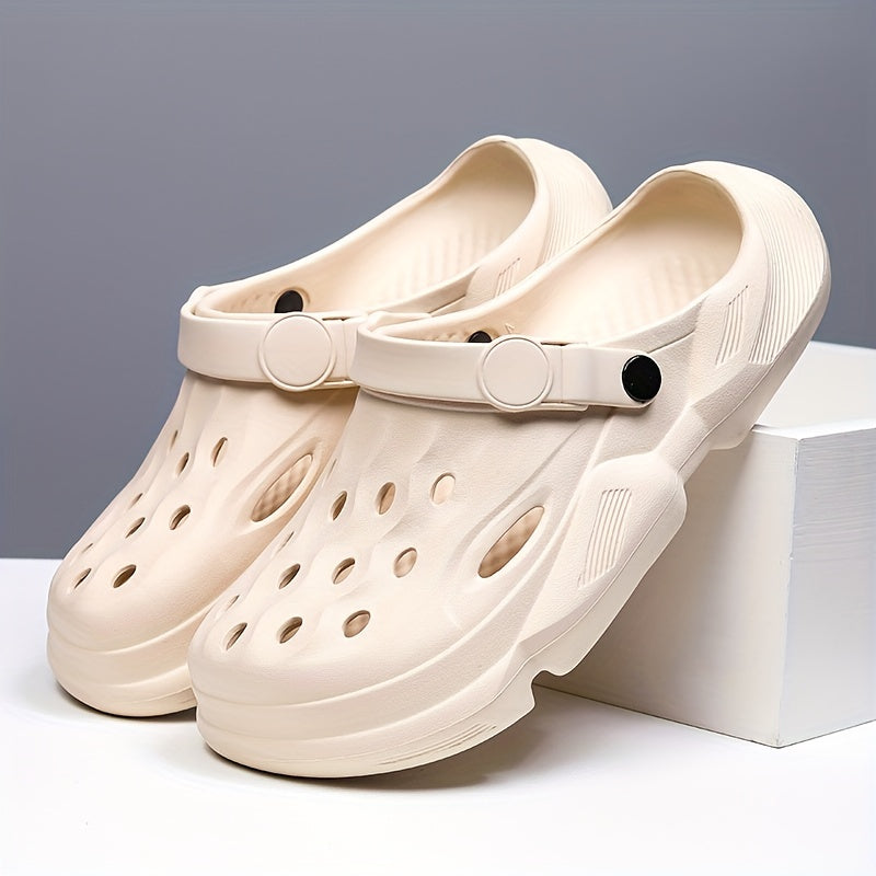 Men's Casual Slip-On Platform Clogs Outdoor Beach Shoes