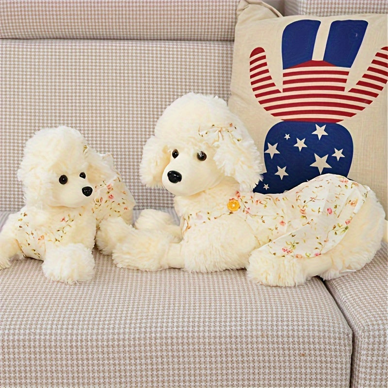 Simulation Poodle Puppy Plush Toy Dog Pillow Birthday Gift