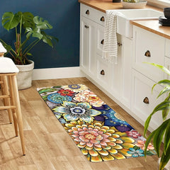Flowers Meaty Kitchen Rug Flowers And Plants Kitchen Floor Mats