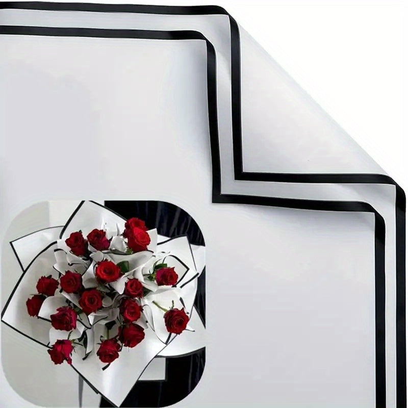 Flower Wrapping Paper Golden Edge Jelly Film Bouquet Packaging
