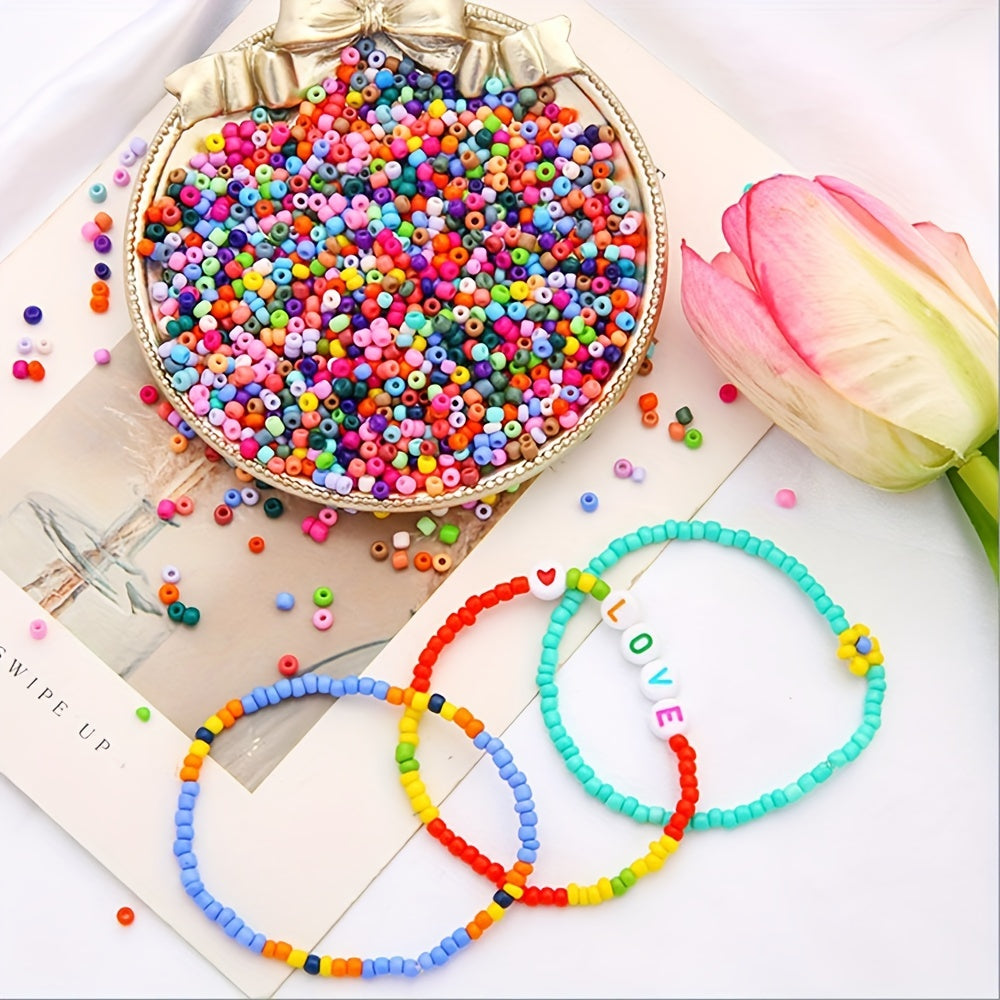 690pcs Solid Matte Rice Beads Jewelry Making