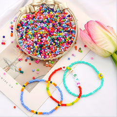 690pcs Solid Matte Rice Beads Jewelry Making