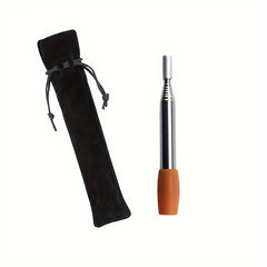Stainless Steel Fire Blowing Tube for Outdoor Picnics