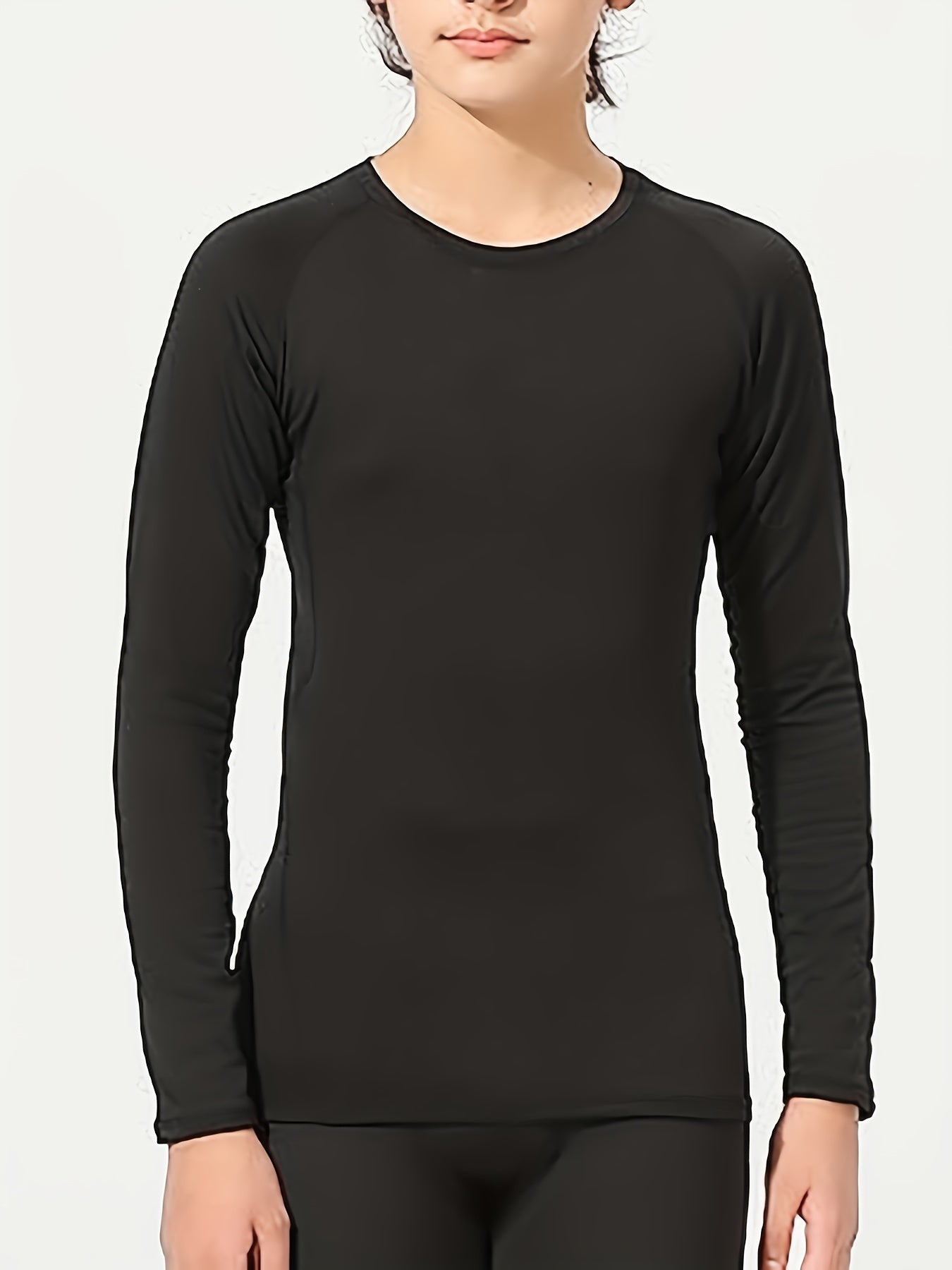 HOPLYNN Youth Compression Shirts 2 Pack Long Sleeve Moisture Wicking Baselayer