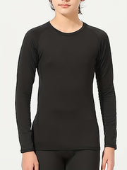 HOPLYNN Youth Compression Shirts 2 Pack Long Sleeve Moisture Wicking Baselayer