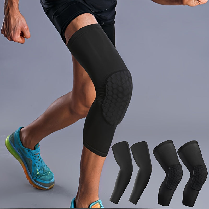 Basketball Knee Pads & Arm Sleeves Set Honeycomb Foam Compression Support