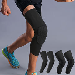 Basketball Knee Pads & Arm Sleeves Set Honeycomb Foam Compression Support
