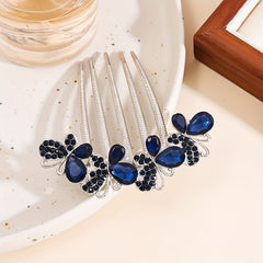 Rhinestone Butterfly Hair Comb Metal Headwear