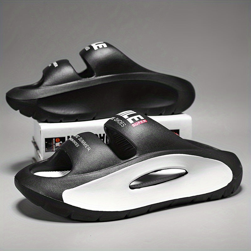 Men's Platform Slides Non Slip Slippers Open Toe Shoes