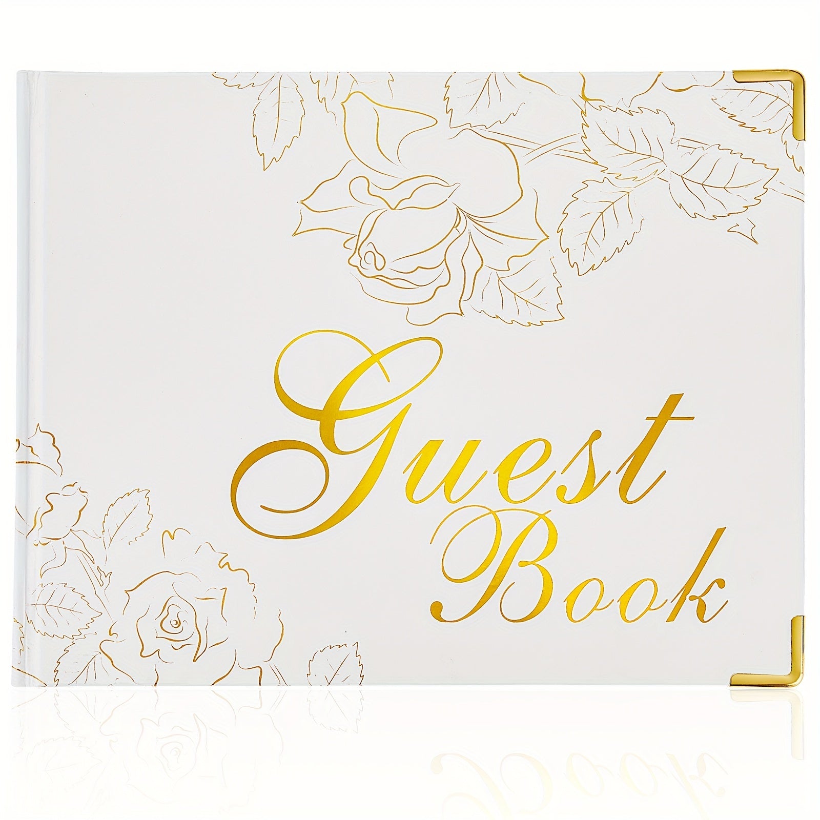 Wedding Guest Book 22x17 Hardcover 120 Page Golden Foil Gilded Edges