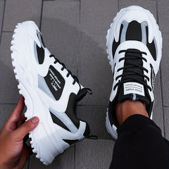 Women's Platform Chunky Sneakers Lace Up Running Shoes
