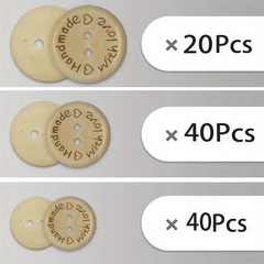 Handmade Love Heart Wooden Button Round Decorative 2 Holes 15mm 20mm