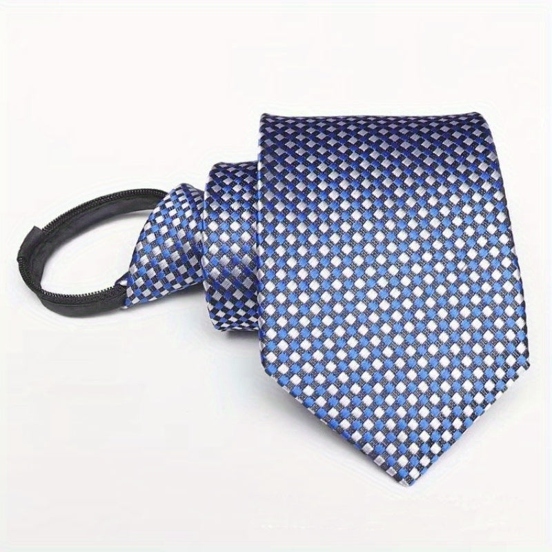 Men's Business Casual Zipper Necktie