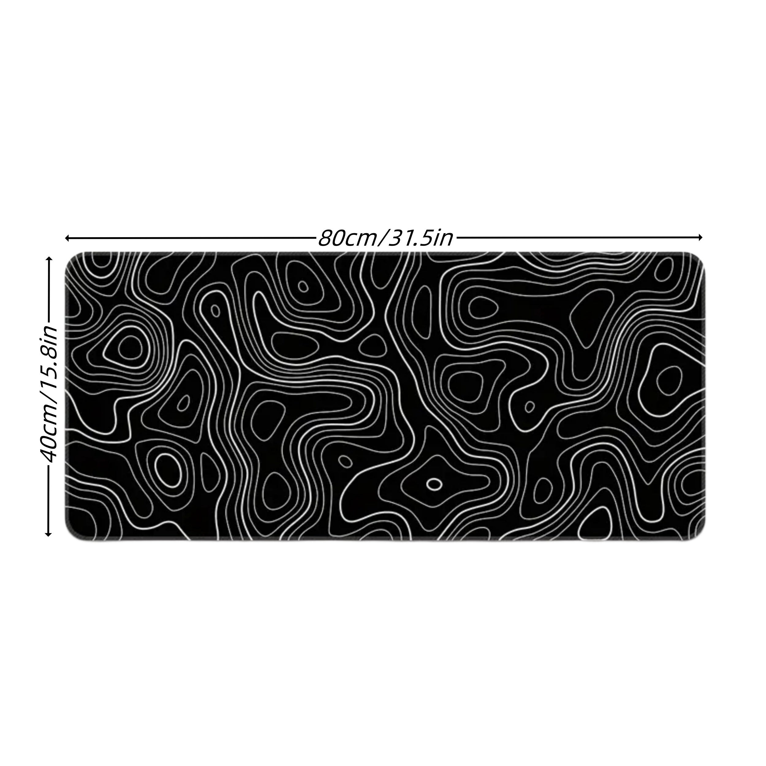 Abstract Terrain Line Outline Large Mouse Pad 80x31.5in