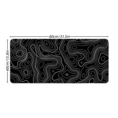Abstract Terrain Line Outline Large Mouse Pad 80x31.5in