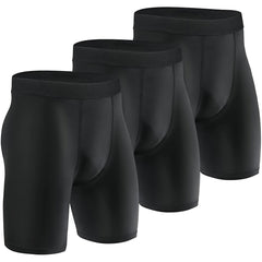 3 Pcs Men's Solid Sports Shorts Set Quick Dry Outdoor Gym Fitness