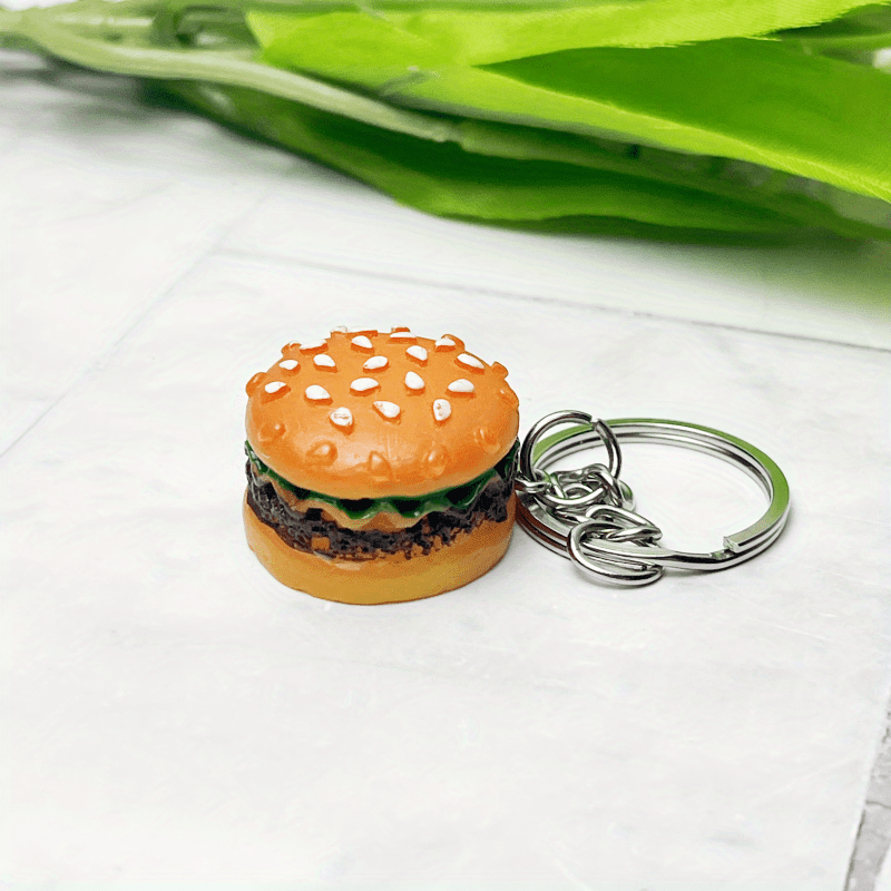 Hamburger Keychain Cartoon Food Car Keychain Bag Keychain