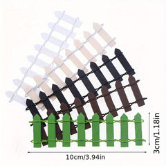 Mini Wooden Fence Model Realistic Succulent Terrarium Landscape DIY Garden Decor