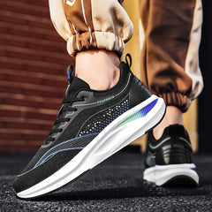 Women's Luminous Waterproof Running Shoes Soft Sole Jogging Sneakers