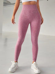 Stretchy Solid Yoga Leggings with Wide Waistbelt
