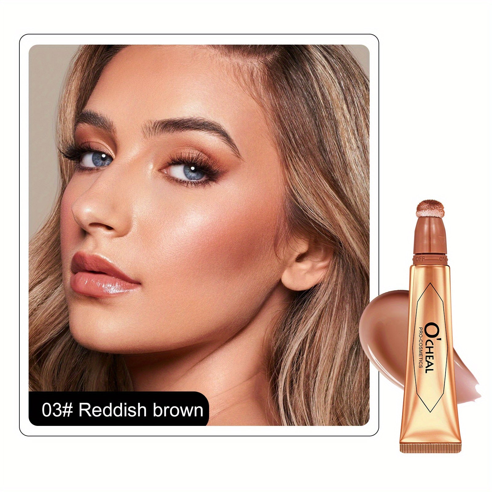 3-in-1 Contour Highlight Blush Stick Long Lasting Waterproof