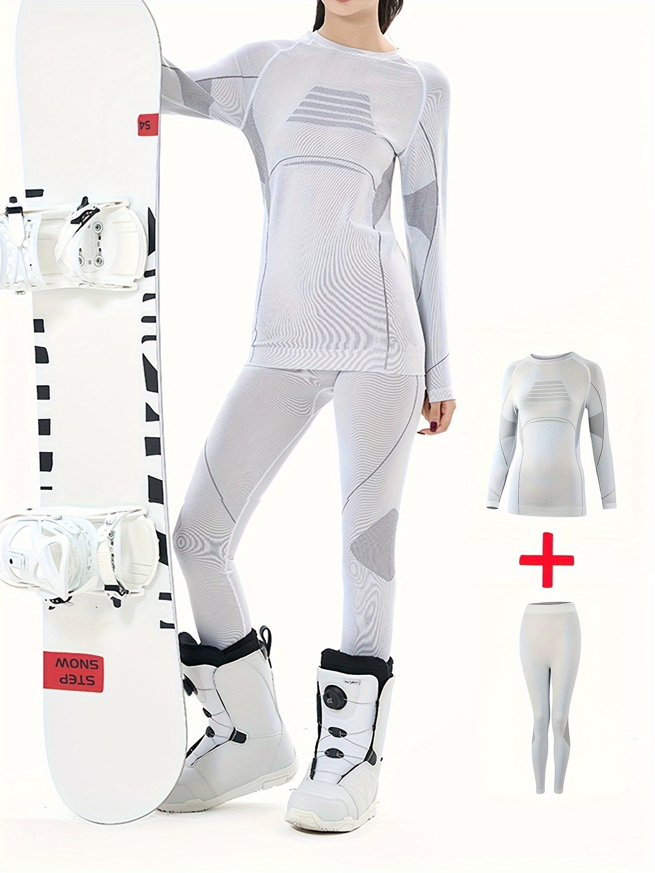 Women's Thermal Underwear Set Long Sleeve Top & Leggings