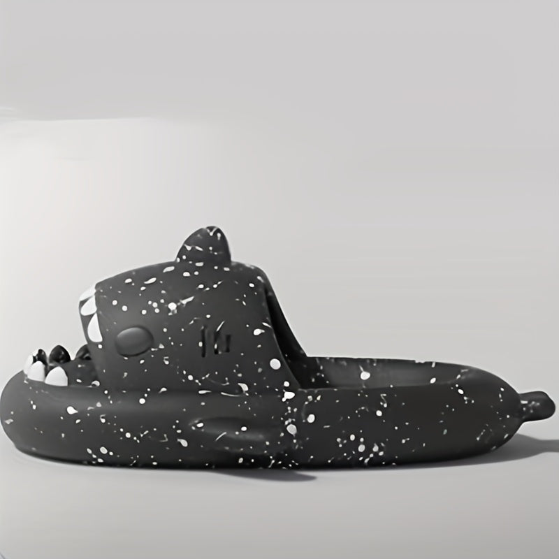 Men's Dots Slip On Shark Slides Casual Funny Slippers