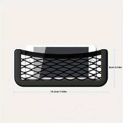 Plastic Car Storage Net Bag Mobile Phone Holder Universal Car Accessories