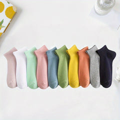 10 Pairs Women's Candy Socks Low Cut Ankle Sock Pack