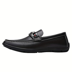 Men's Casual PU Leather Boat Shoes Lightweight Slip On Dress Shoes