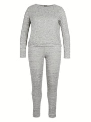 Solid Long Sleeve Tee & Leggings Set
