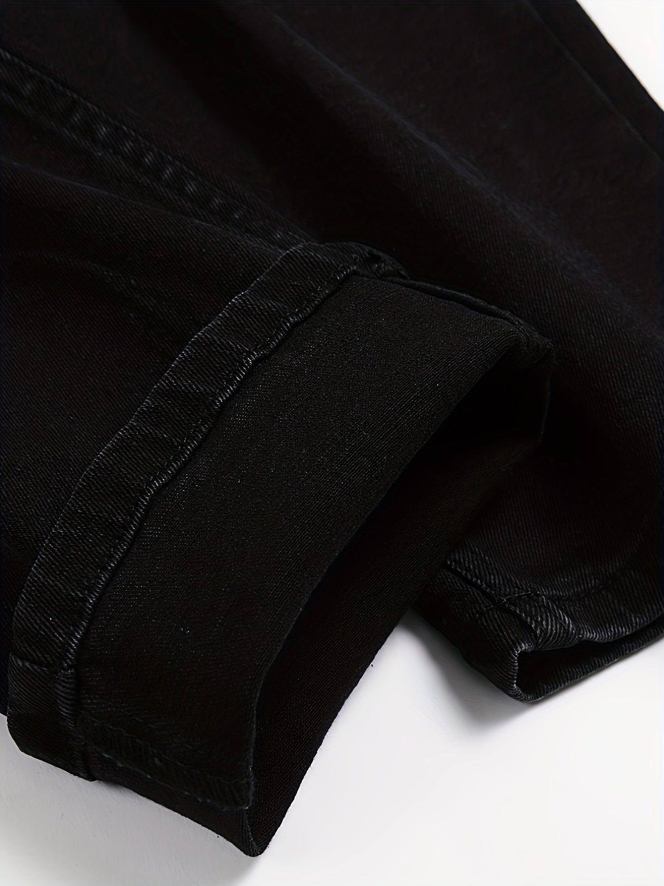 Men's Slim Fit Cotton Jeans Casual Street Style Mid Stretch Denim Pants