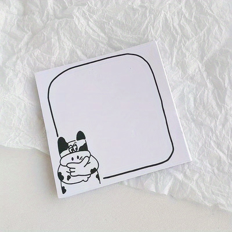 50 Sheets Cow Sticky Note Book Non-Sticky Style Tearable Hand Account Material