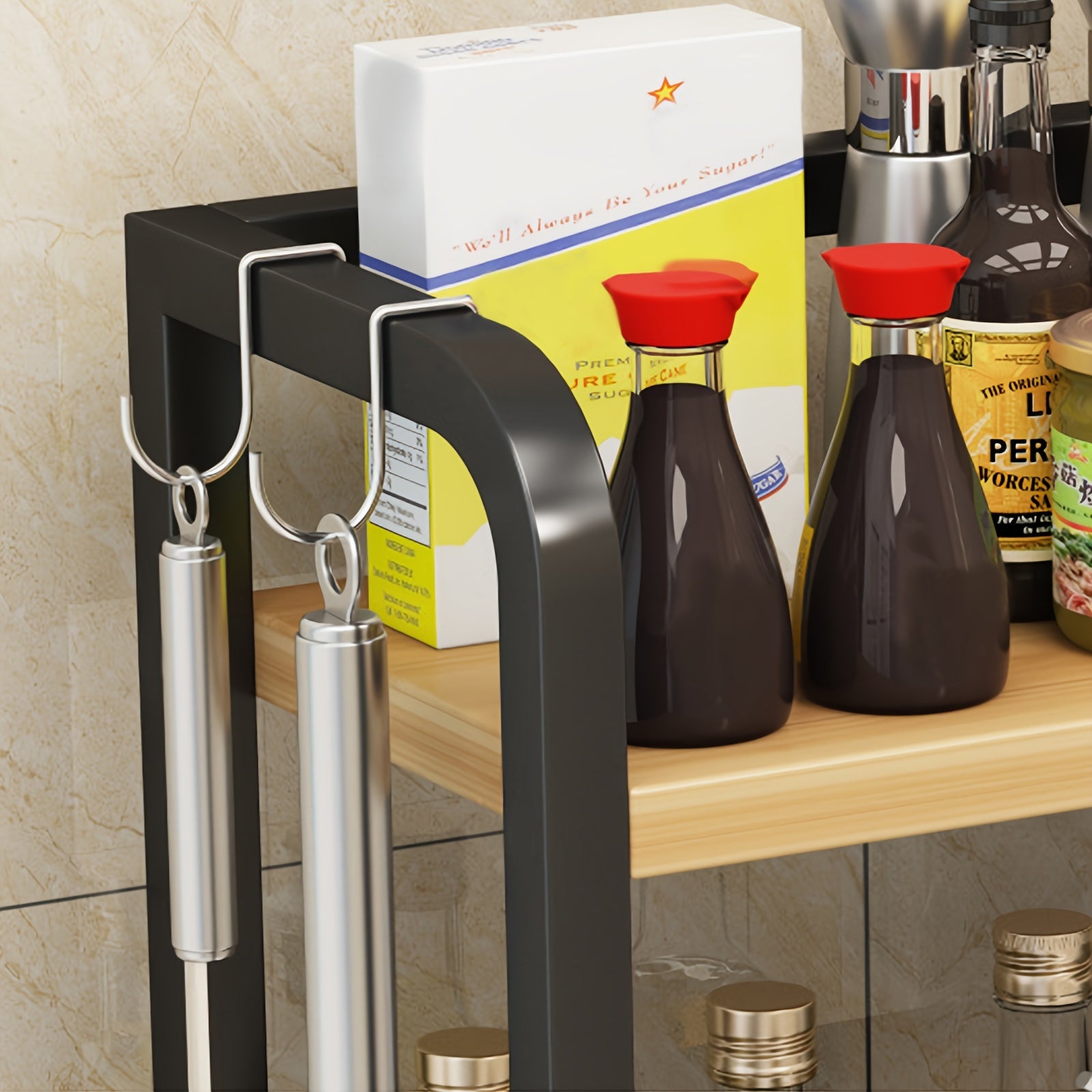 Stainless Steel Countertop Seasoning Storage Rack