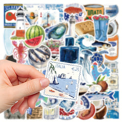 50 Mediterranean Art Stickers Phone Guitar Laptop Decoration