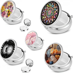 Customizable 3 Compartment Pill Organizer Metal Travel Medicine Case