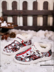 Women's Christmas Dwarfs Print Snow Boots Plus Plush Comfort Winter Shoes