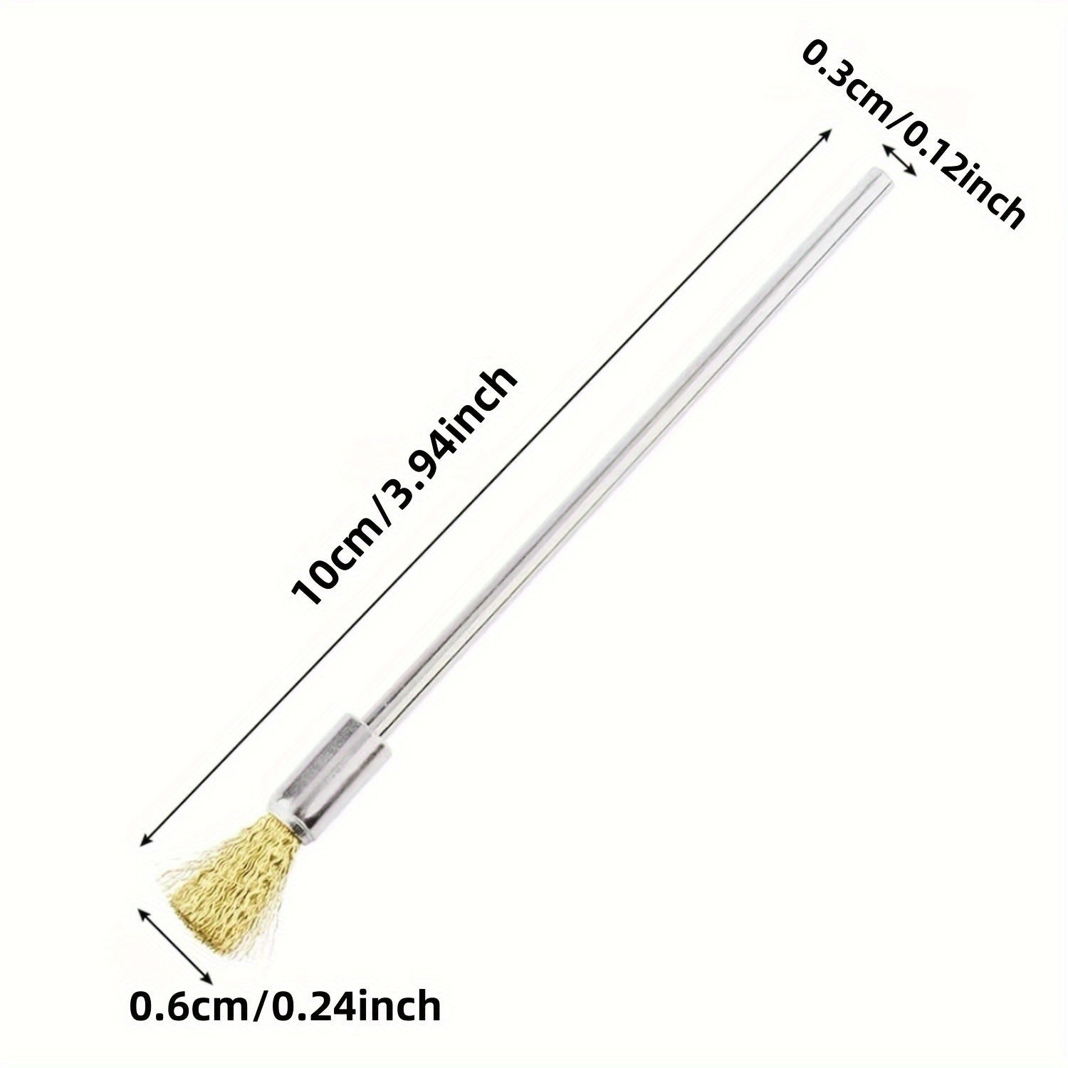 5pcs 3.94in Extended Steel Copper Wire Brush Pen Rust Paint Removal