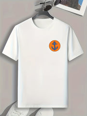Anchor Chest Print Men's Graphic T shirt Casual Comfy