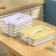 Large Capacity Refrigerator Storage Box Portable Egg Box Non Stick Bottom
