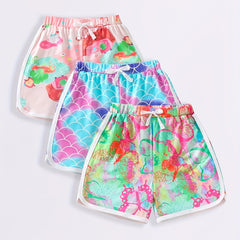 Girls Tie Dyed Casual Sports Shorts Breathable Fit