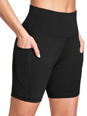 High Waist Slim Biker Shorts Casual Stretch Workout