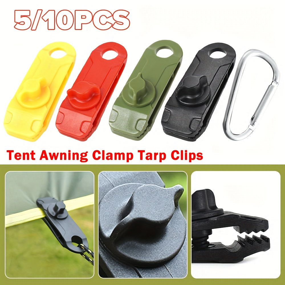 10pcs Awning Clamp Tarp Clips Heavy Duty Lock Grip Tent Fasteners Clips