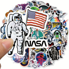 50pcs Astronaut Series Stickers Motorcycle Laptop Cup Waterproof Stickers