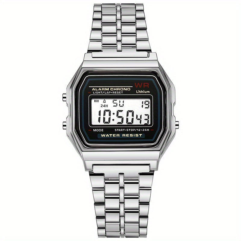 Kids LED Sports Watch with Stainless Steel Strap