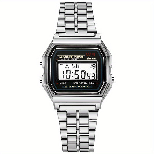 Kids LED Sports Watch with Stainless Steel Strap