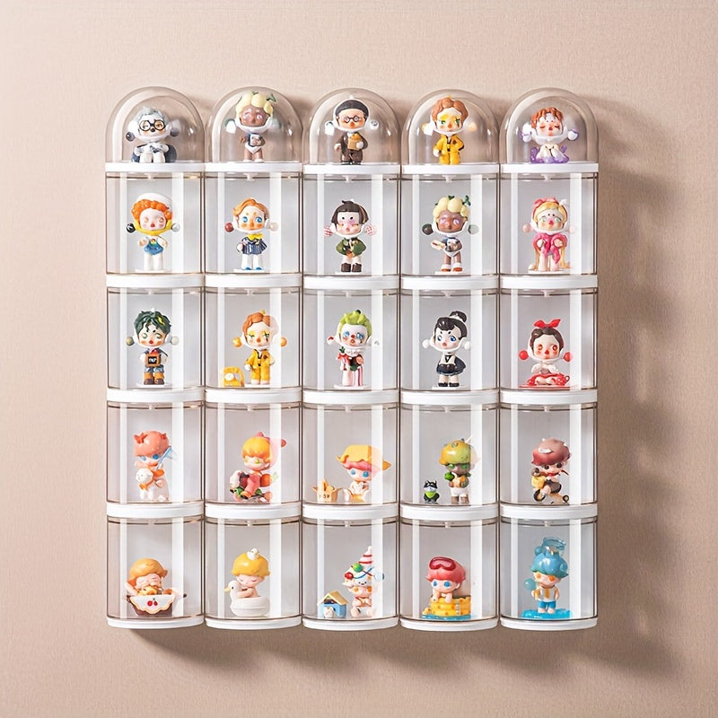 Handheld Storage Display Rack Dustproof Rotating Model Box