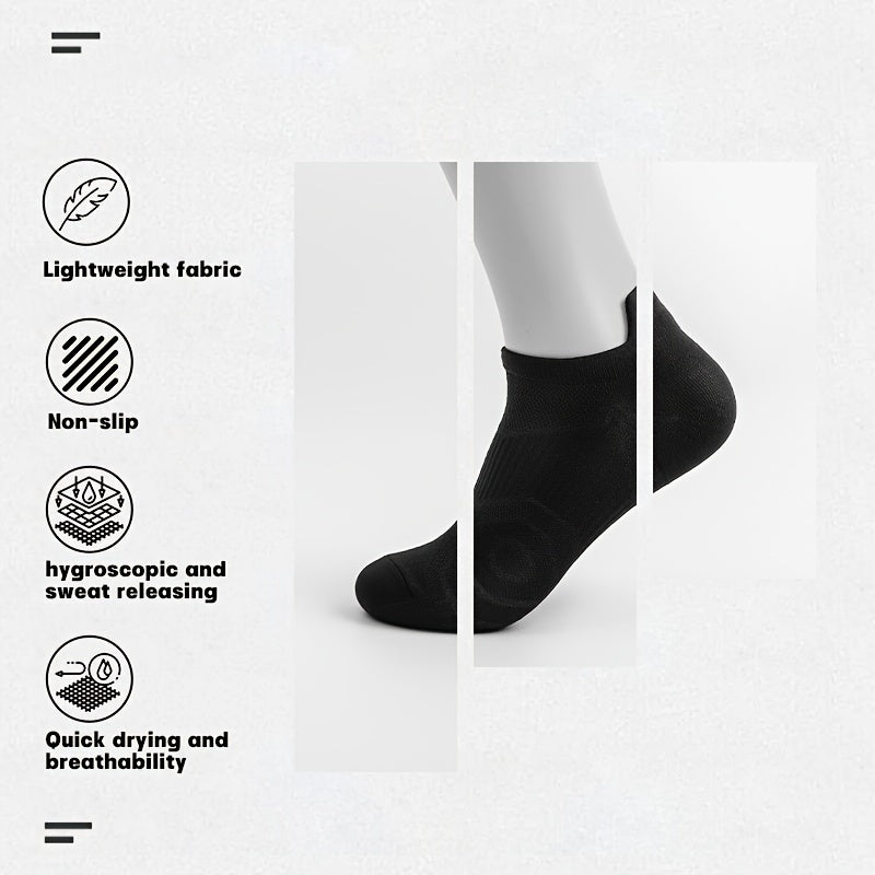 3 Pairs Sweat Absorbing Breathable Non Slip Socks For Outdoor Activities