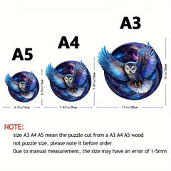 Window Owl Special Shaped Wooden Puzzle for Seniors